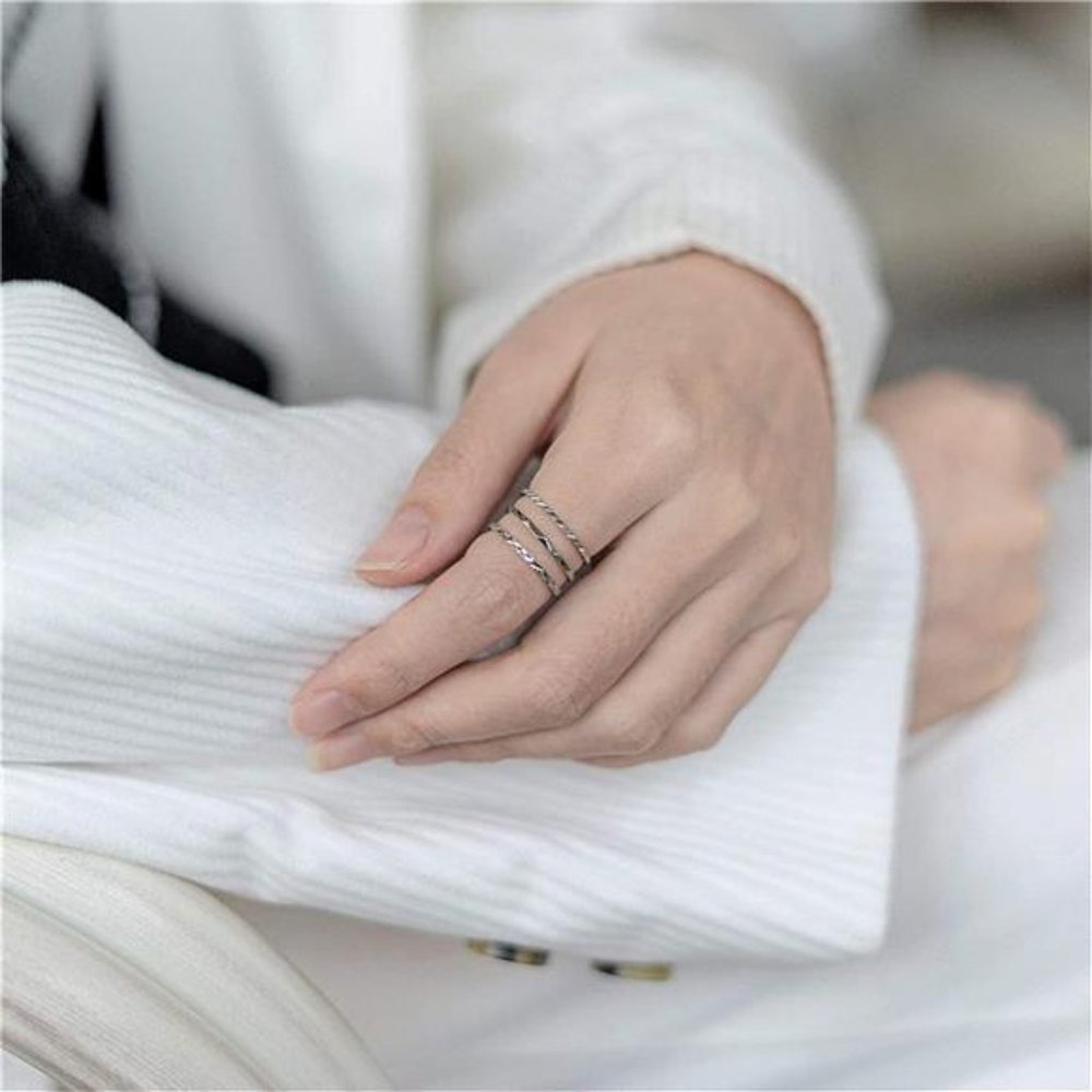 Set of 3 Stainless Steel Stacking Rings | Plain Band Knuckle Midi Rings